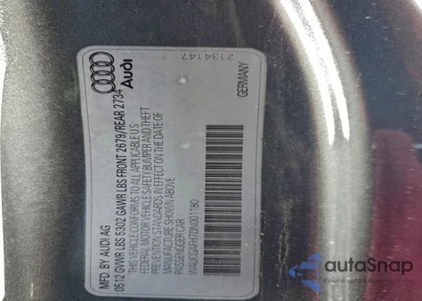 2013 Audi S5 Premium Plus z USA, uszkodzony, nr VIN WAUCGAFH7DN001180